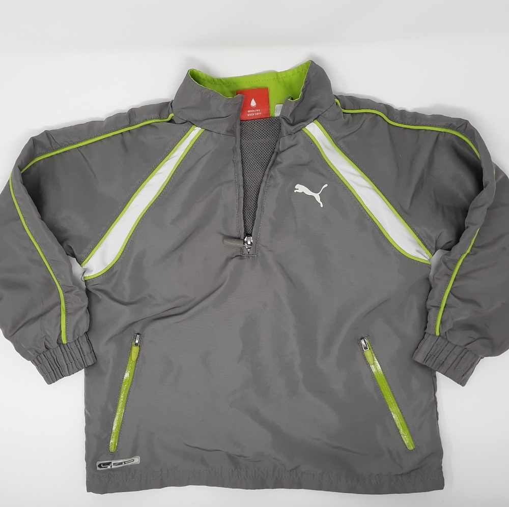 Youth Boys 1/4 Zip Up Gray Puma Jacket 4T
